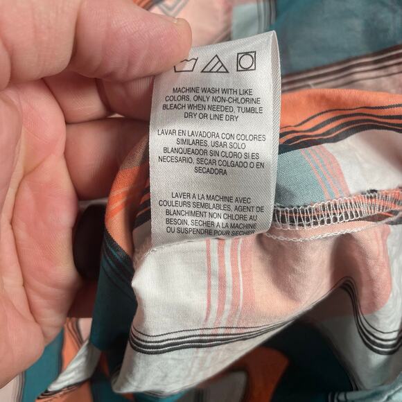 Wrangler Retro Pearl Snap Western Shirt Men's XXL Orange/Green Plaid Cowboy - Picture 10 of 12